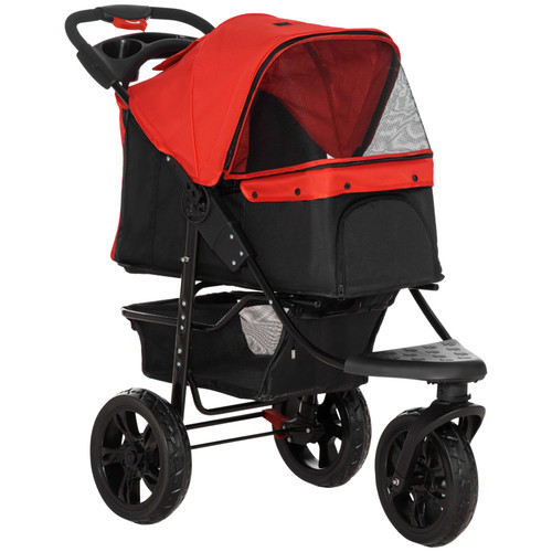 Folding wheel pet stroller - folding,